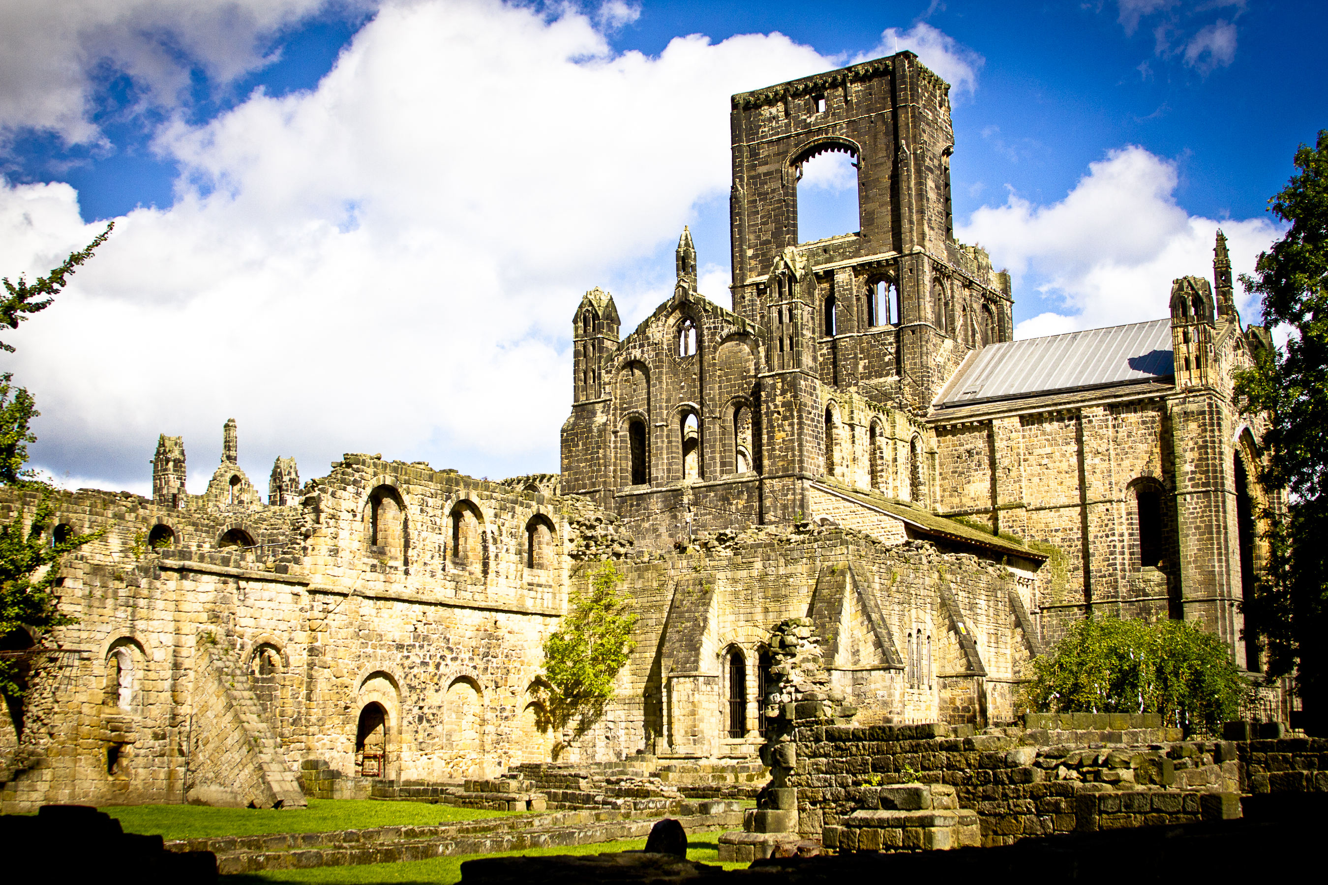 Colour photograph showing Kirkstall Abbey as it stands today
