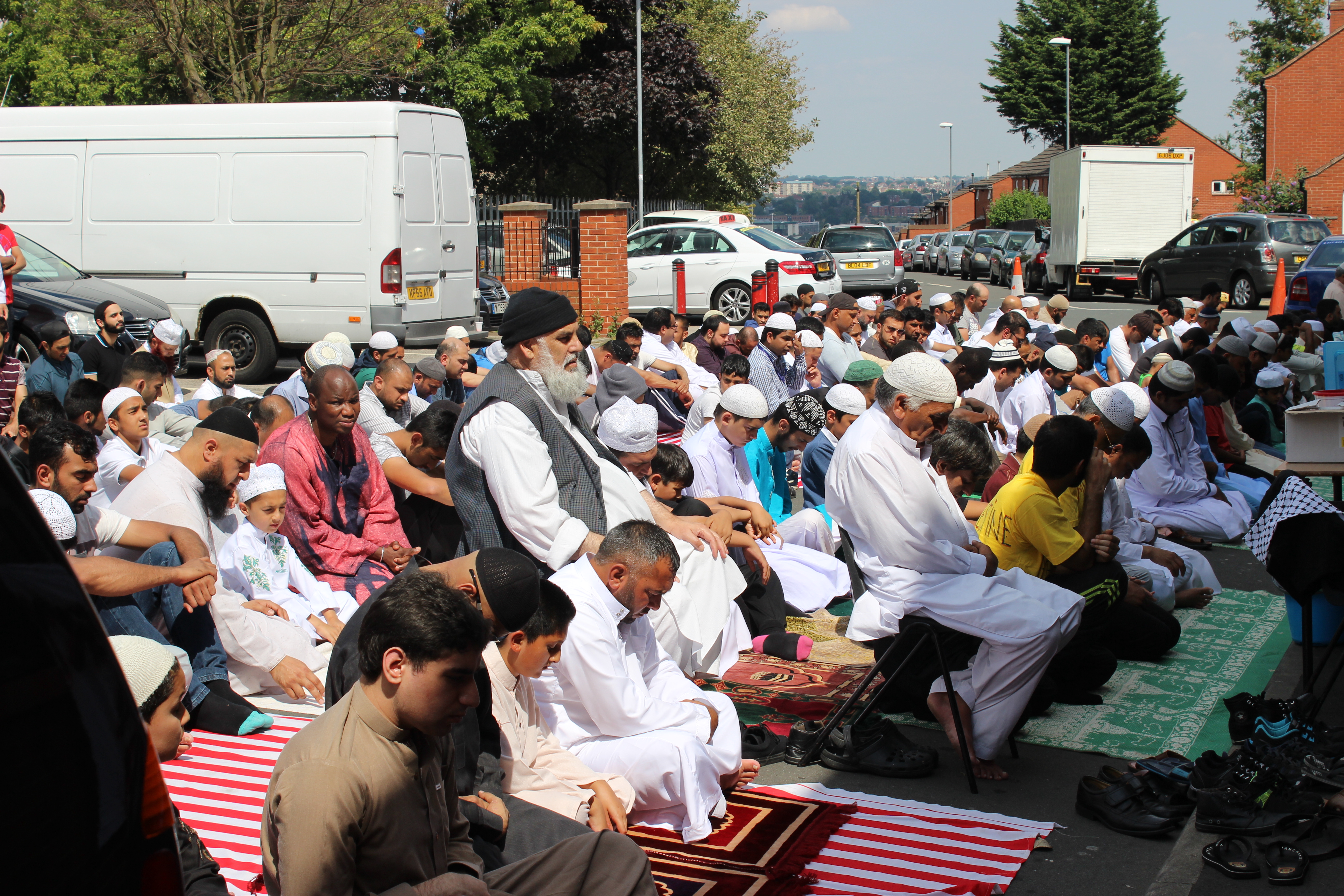 Prayers Outside Jamia Masjid Abu Huraira, Leeds