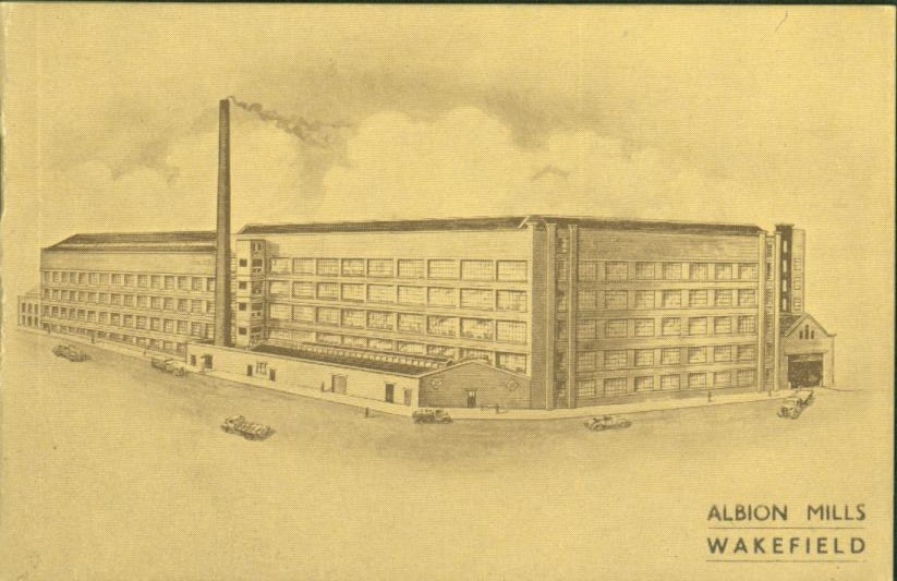 Pencil or very fine pen drawing of a large rectangular building with a chimney.