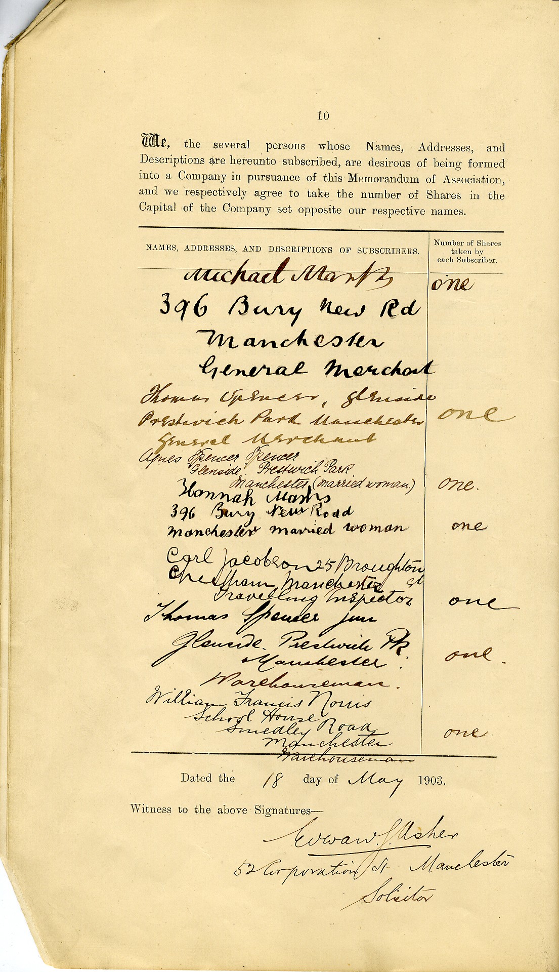 Photo of a legal document with hand written signatures