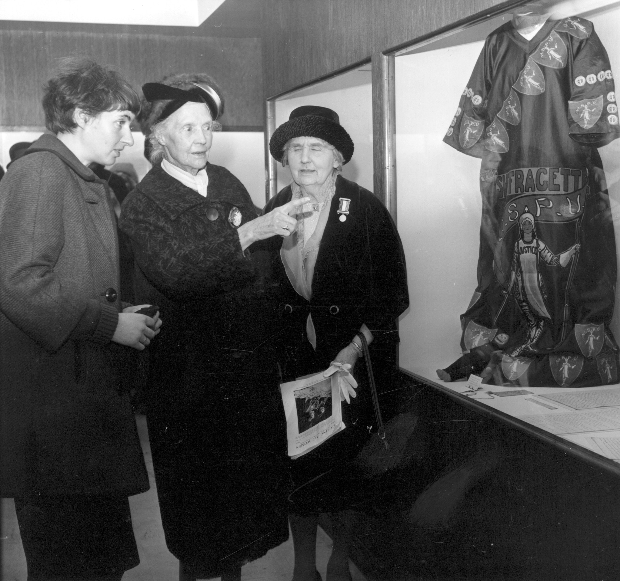 Former suffragettes, including Leonora Cohen, at Abbey House Museum
