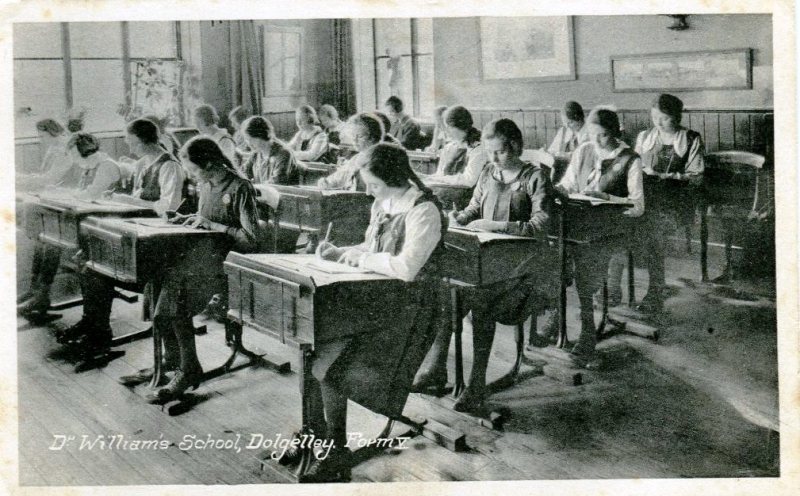 Girls working at Dr Williams' School Dolgellau c.1920