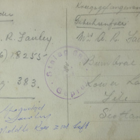 Postcard Sent Home from Stalag 383