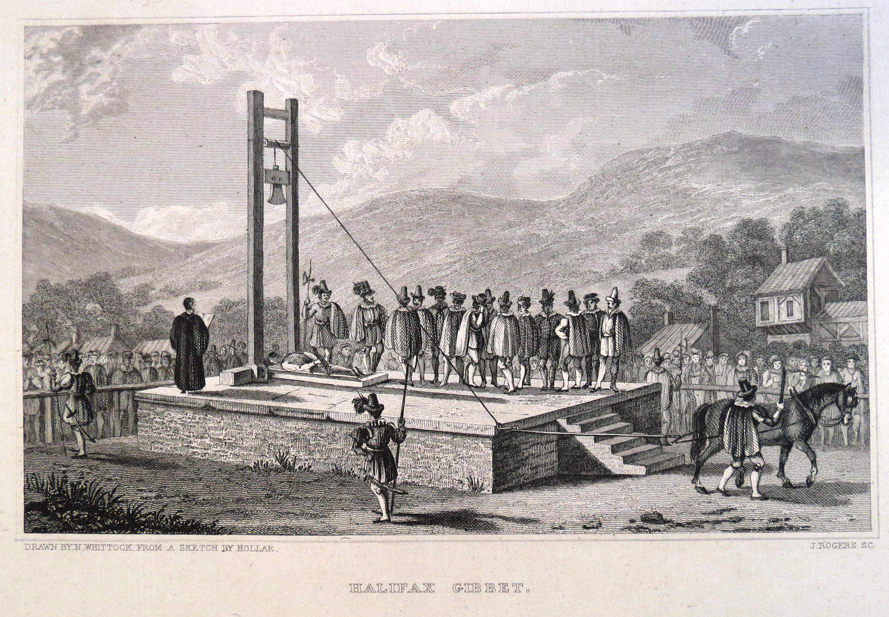 Drawing of the Halifax Gibbet