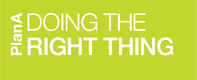 Logo with text that reads: Plan A: Doing the Right Thing