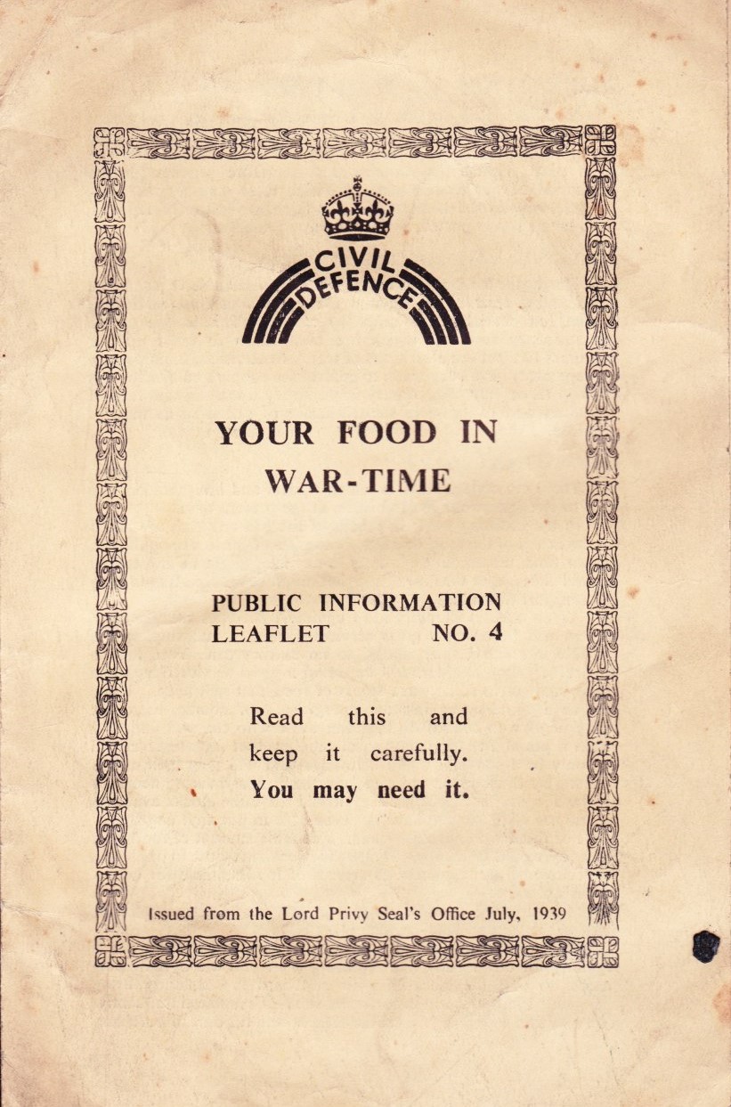 Your Food in Wartime Leaflet 1939
