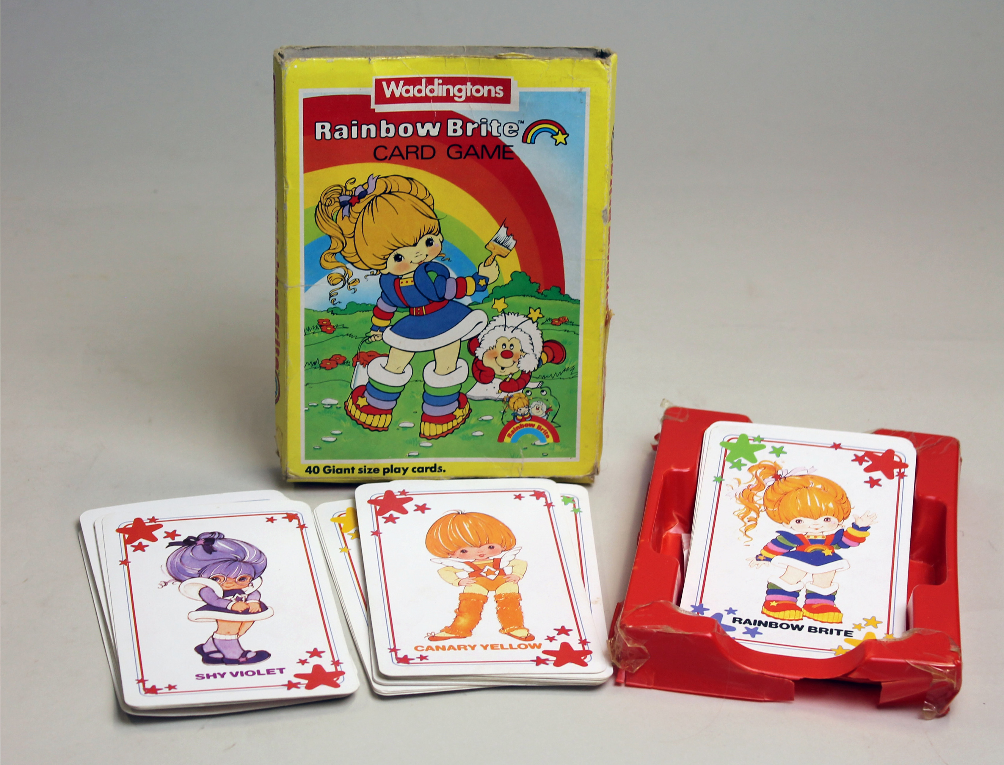 Colour photograph of a Rainbow Brite card game from Waddingtons