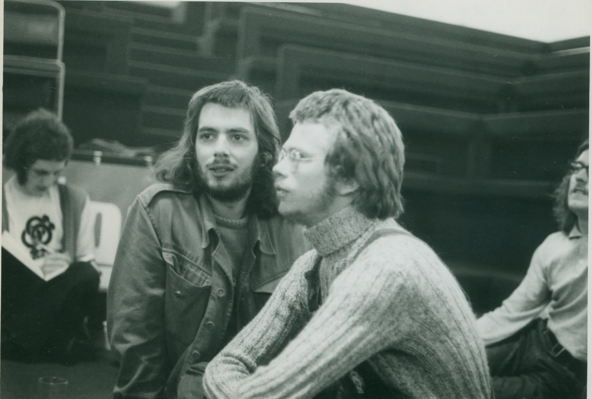 Bob Mellors and Aubrey Walters at a Gay Liberation Front (GLF) ‘Think In’