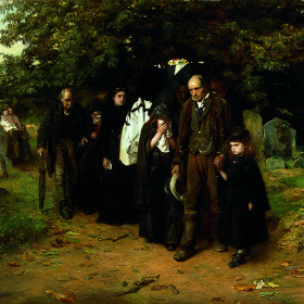 A Village Funeral Painting