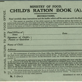 Child's Ration Book
