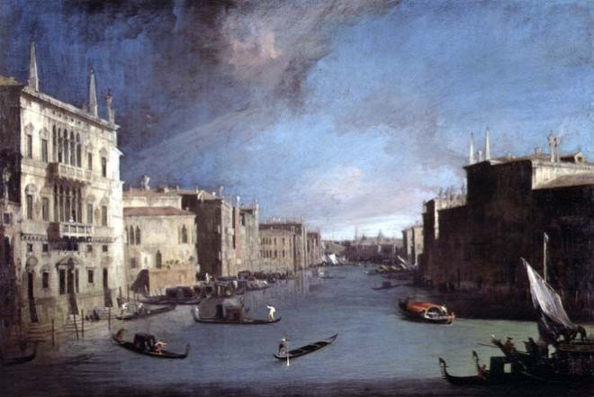 View of the Grand Canal looking North from Palazzo Balbi by Antonio Canaletto
