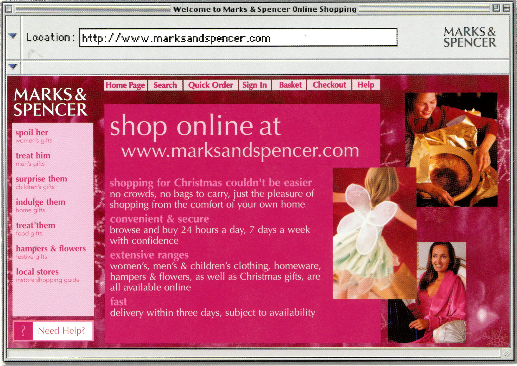 First M&S Shopping Website 1999