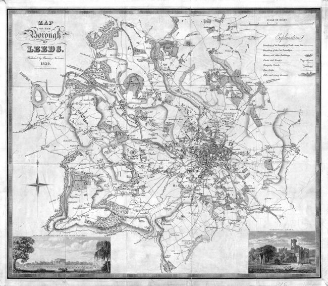 Baines map of Leeds of 1834