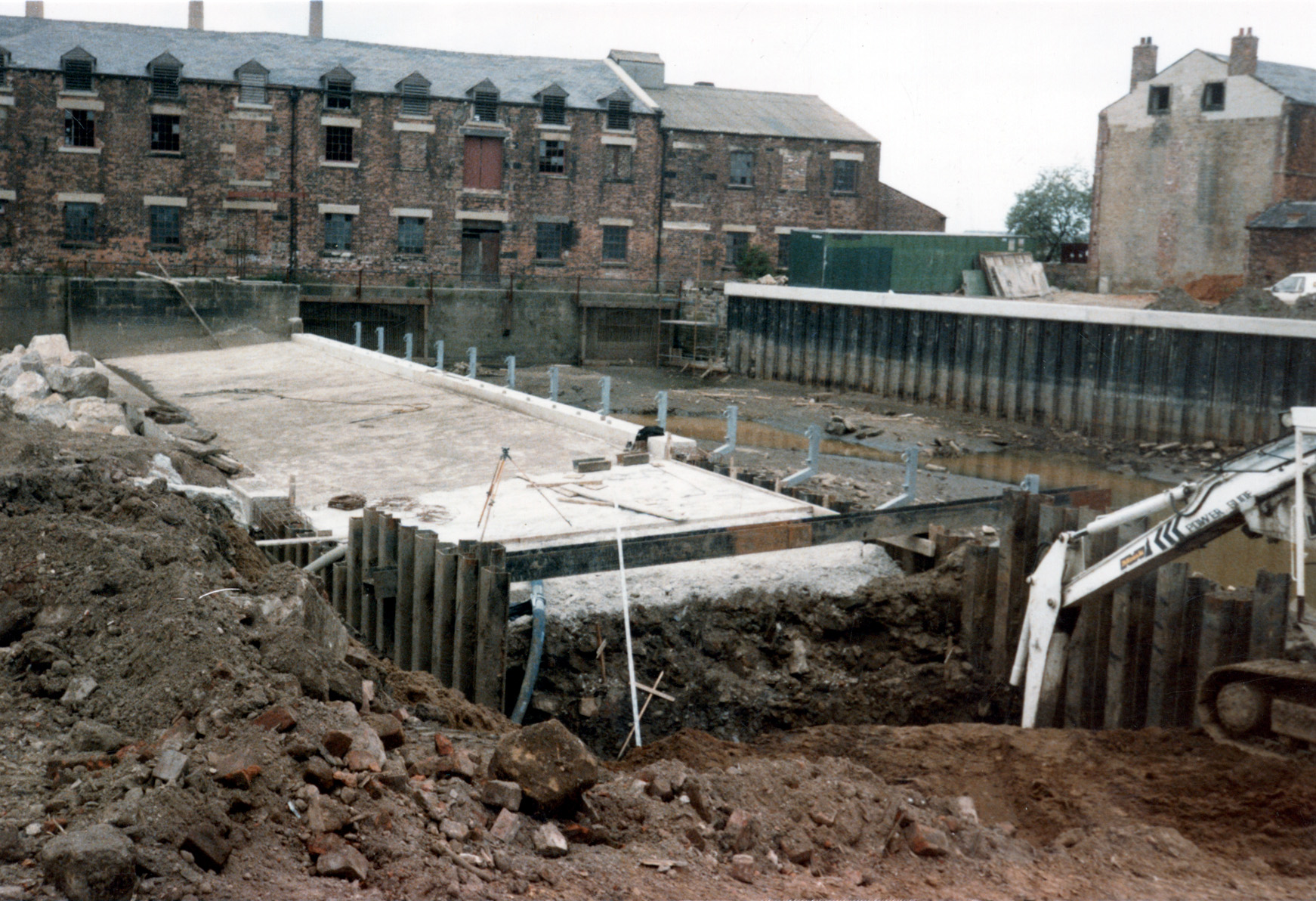 Thwaite Mills, New Weir Construction