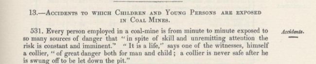 1842 Commission text on accidents in coal mines
