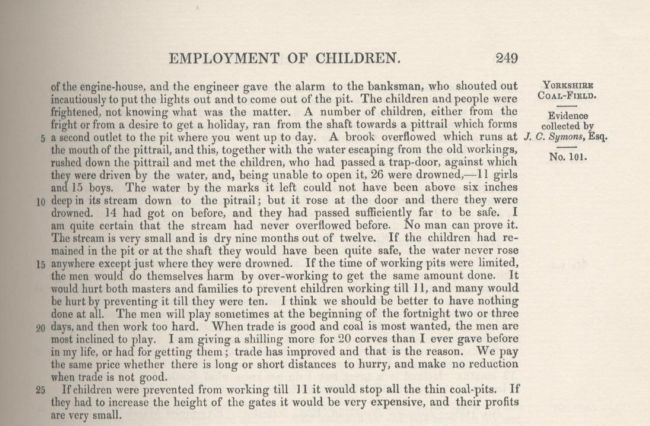 1842 Commission Evidence Recounting a Mining Accident in 1938 (2 of 2)