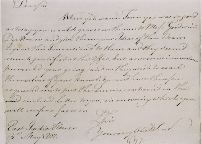 Handwritten letter in beautiful copperplate script