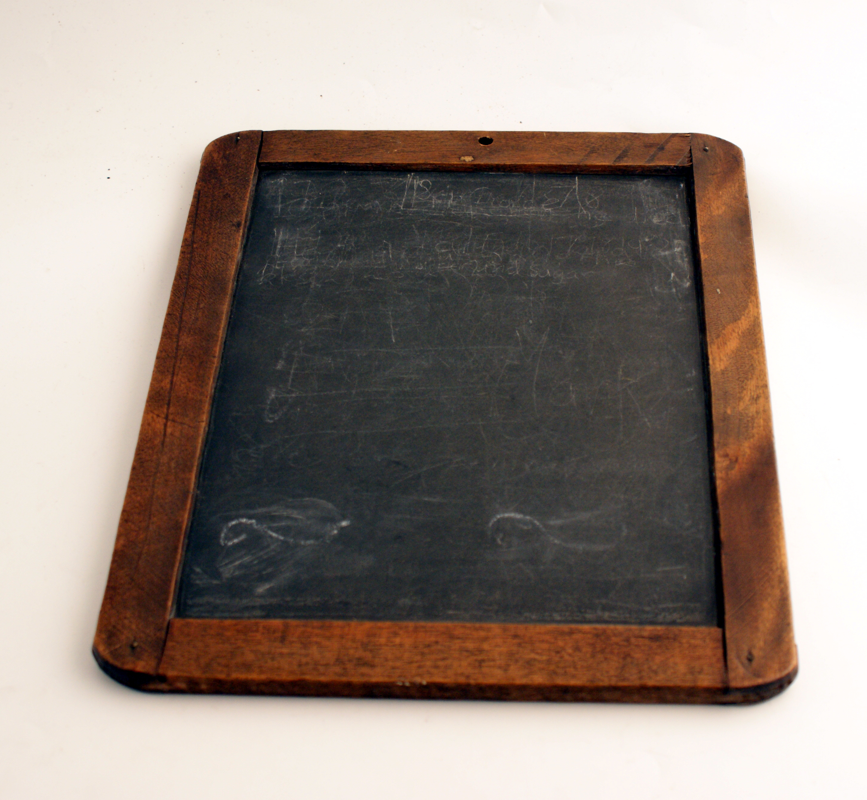 Victorian School Slate with wooden border