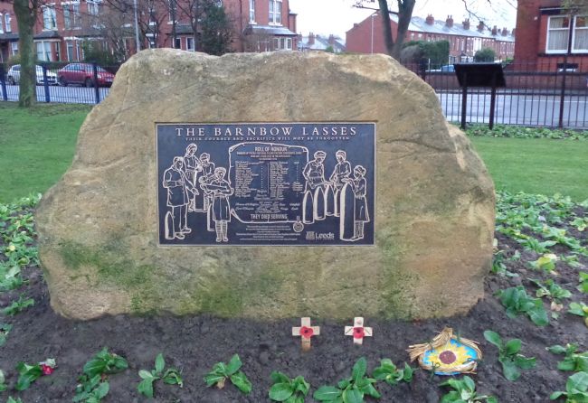 Photograph of the memorial to the Barnbow Lasses at Cross Gates in Leeds