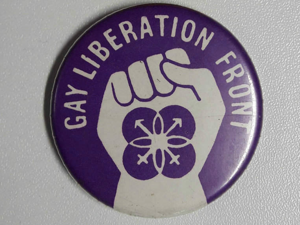 Badge with Gay Liberation Front logo