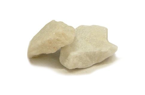 Two pieces of marble, whitish in colour.