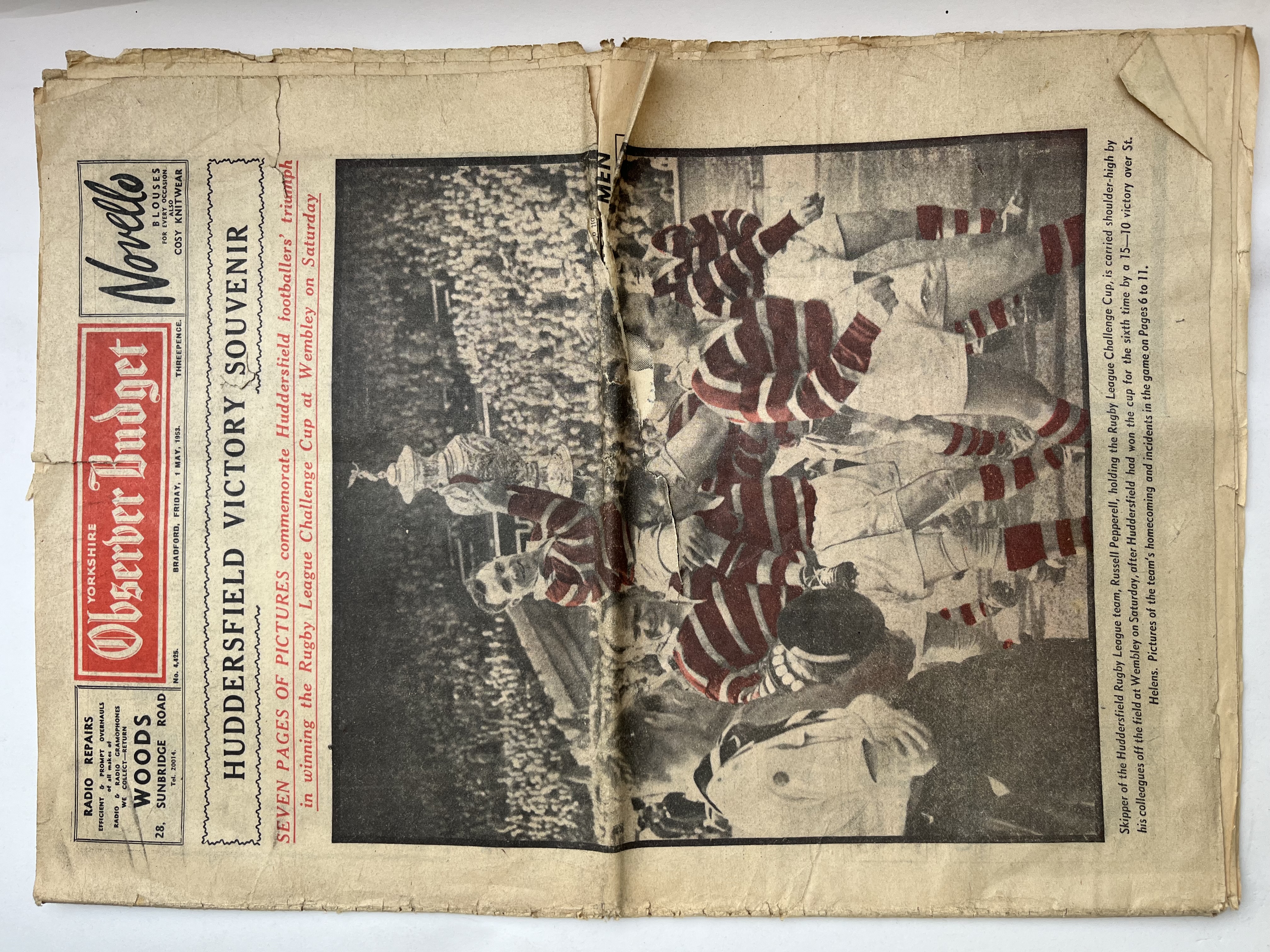 Rugby League Final Win 1953