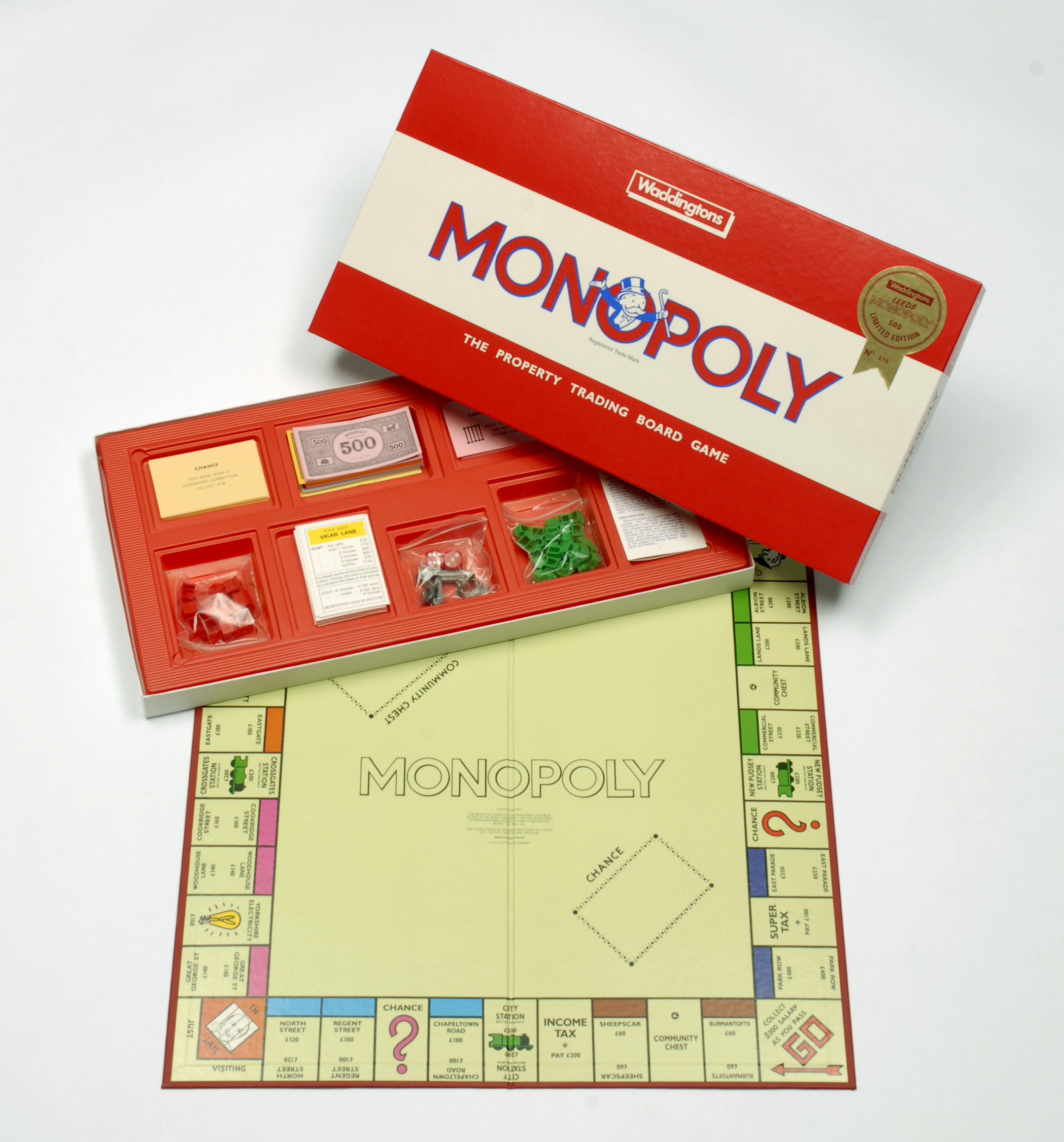 Leeds Monopoly set with street names from the city.