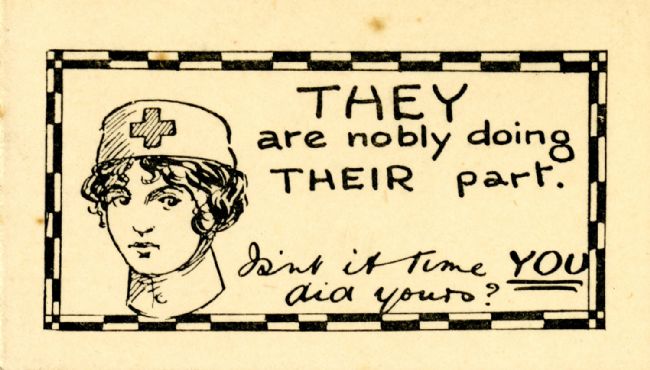 Recruitment card included in packets of cigarettes