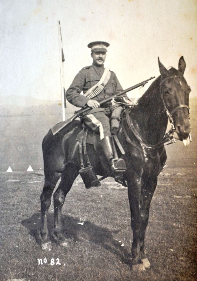 Charles Hohenrein in cavalry officer uniform of the East Riding Yeomanry c.1905