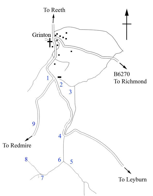 Route map for walk