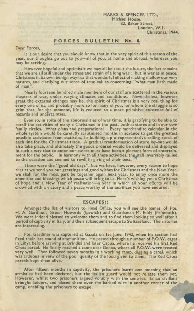 M&S Forces Bulletin No. 8 1944