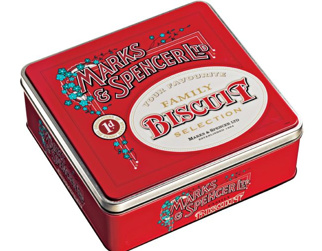 M&S Archive-inspired Christmas biscuit tin 2006