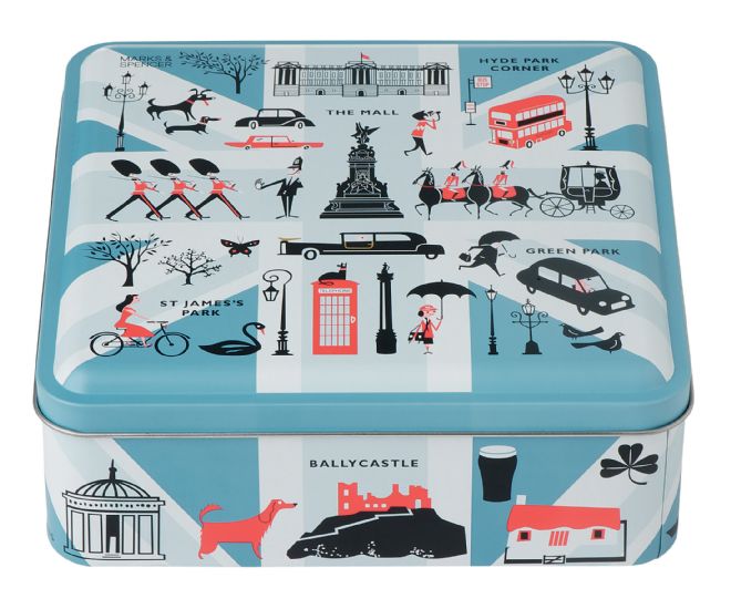 M&S Biscuit Tin with London theme
