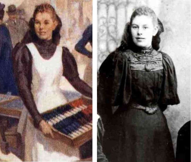 Detail from Van Jones' 1955 painting of the Marks' Penny Bazaar