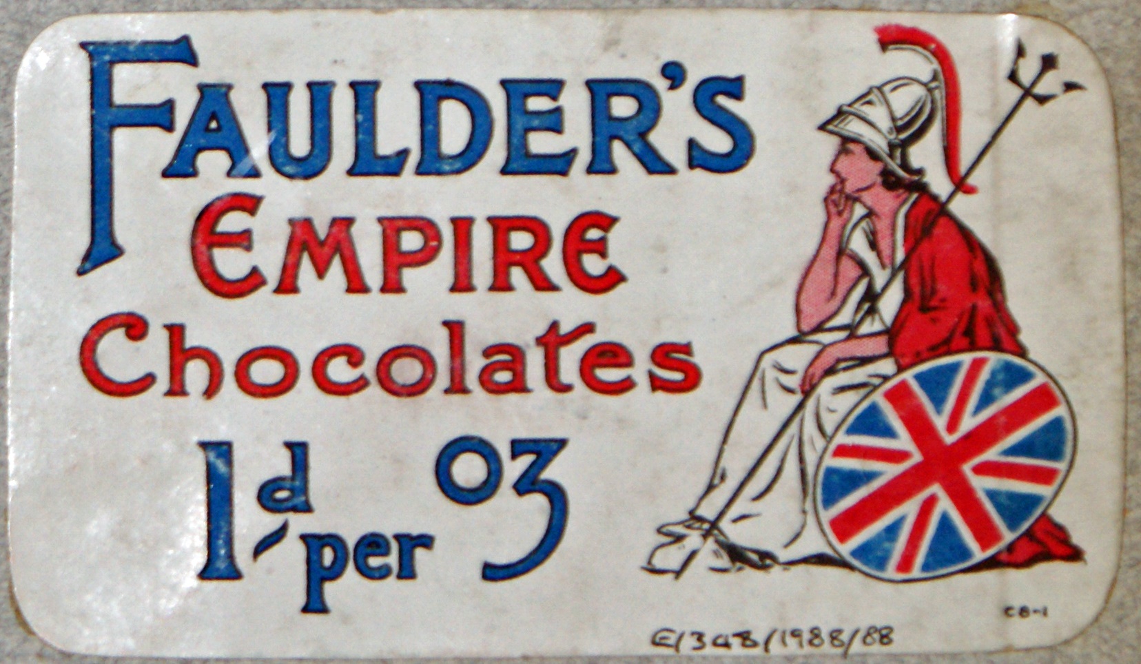 Label from 'Empire Chocolates'