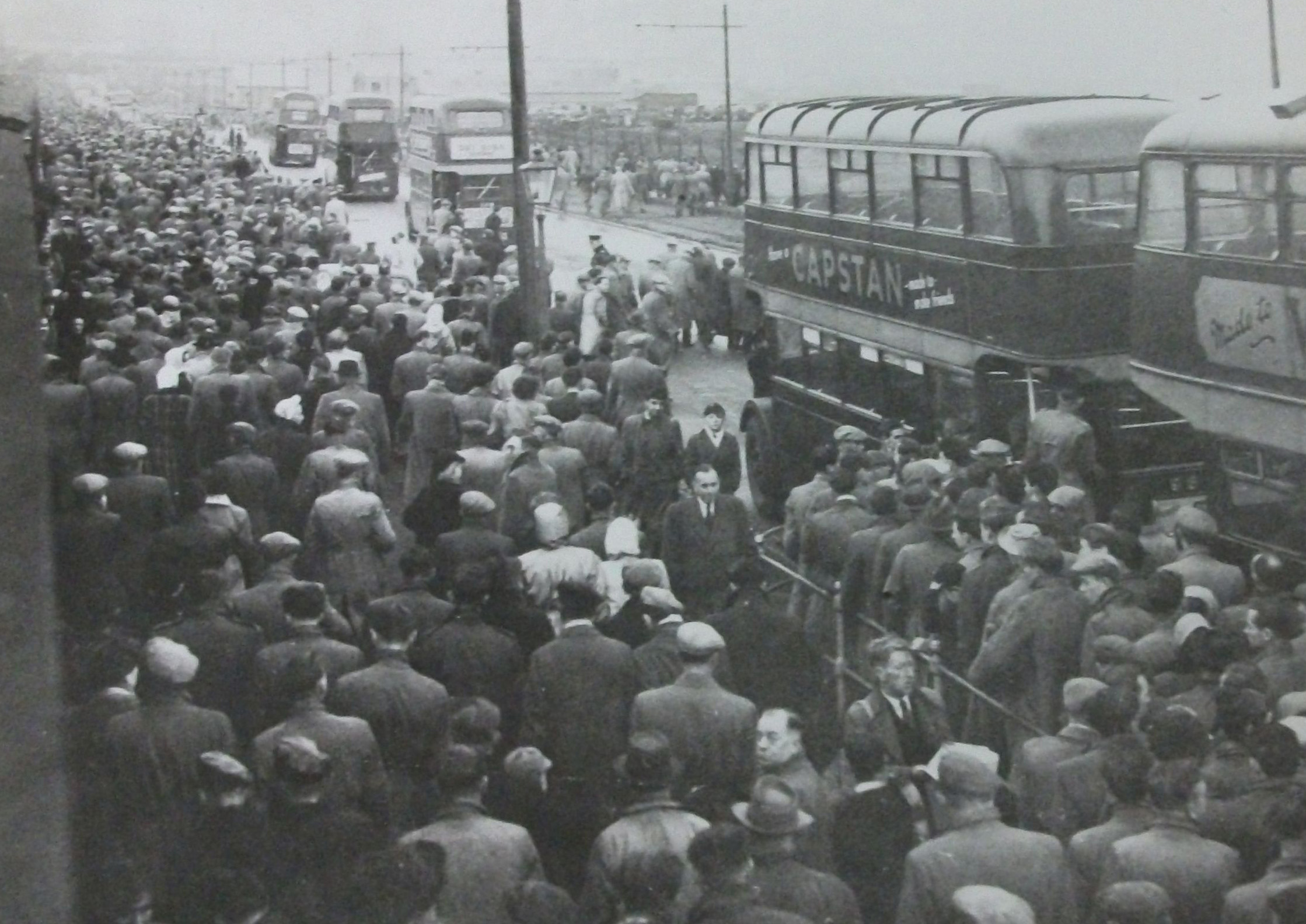 Leeds United fans on their way home after a match at Elland Road