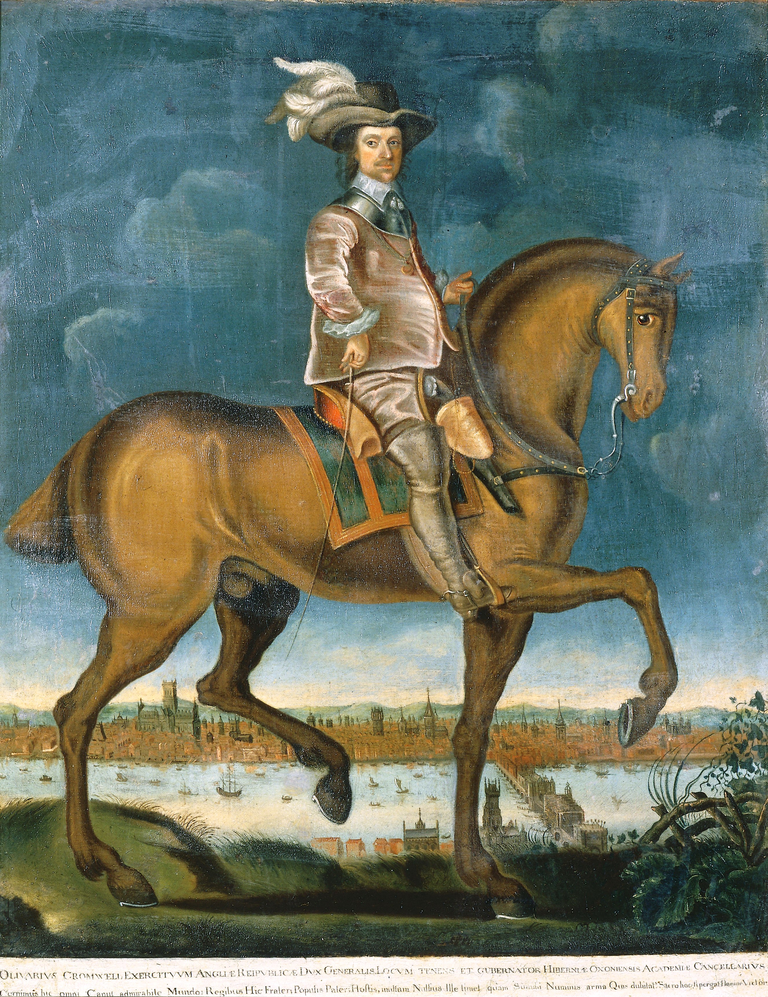 Portrait of Oliver Cromwell on Horseback 1657