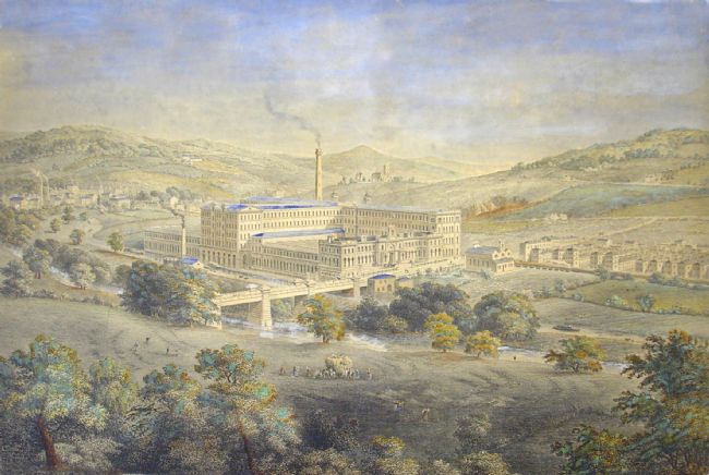 Illustration of Saltaire Village, pre-1857