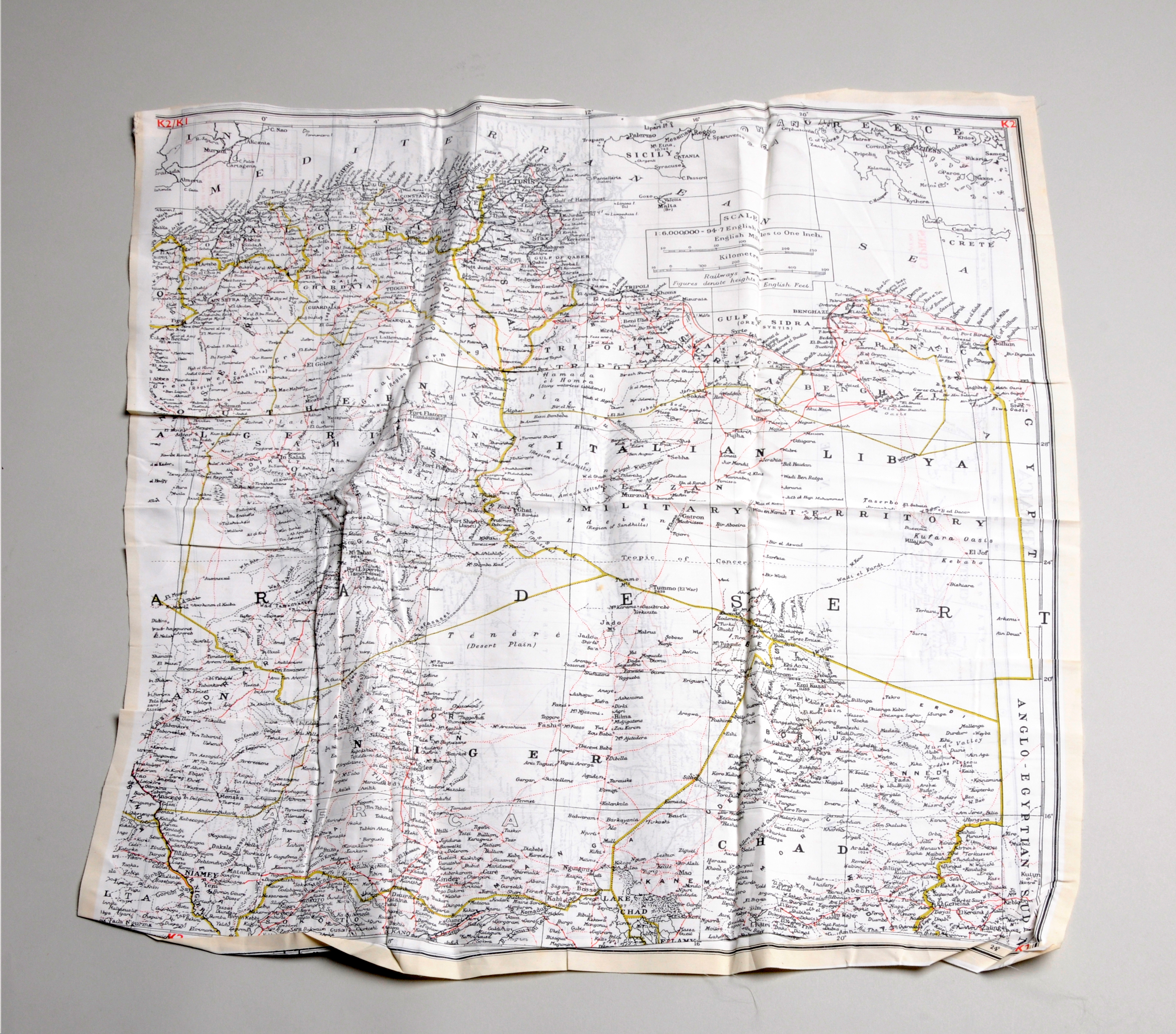 Silk escape maps from WW2