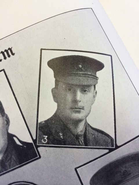Headshot photograph of soldier in WW1 uniform