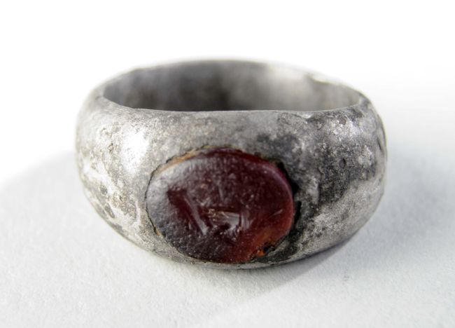 Roman Silver Finger Ring with Intaglio