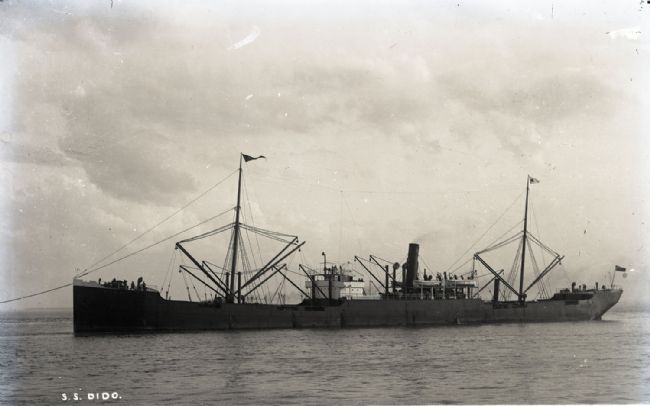 Photograph of the Wilson line ship the SS Dido. The Dido was sunk by a German mine at the mouth of the Humber on 25 February 1916