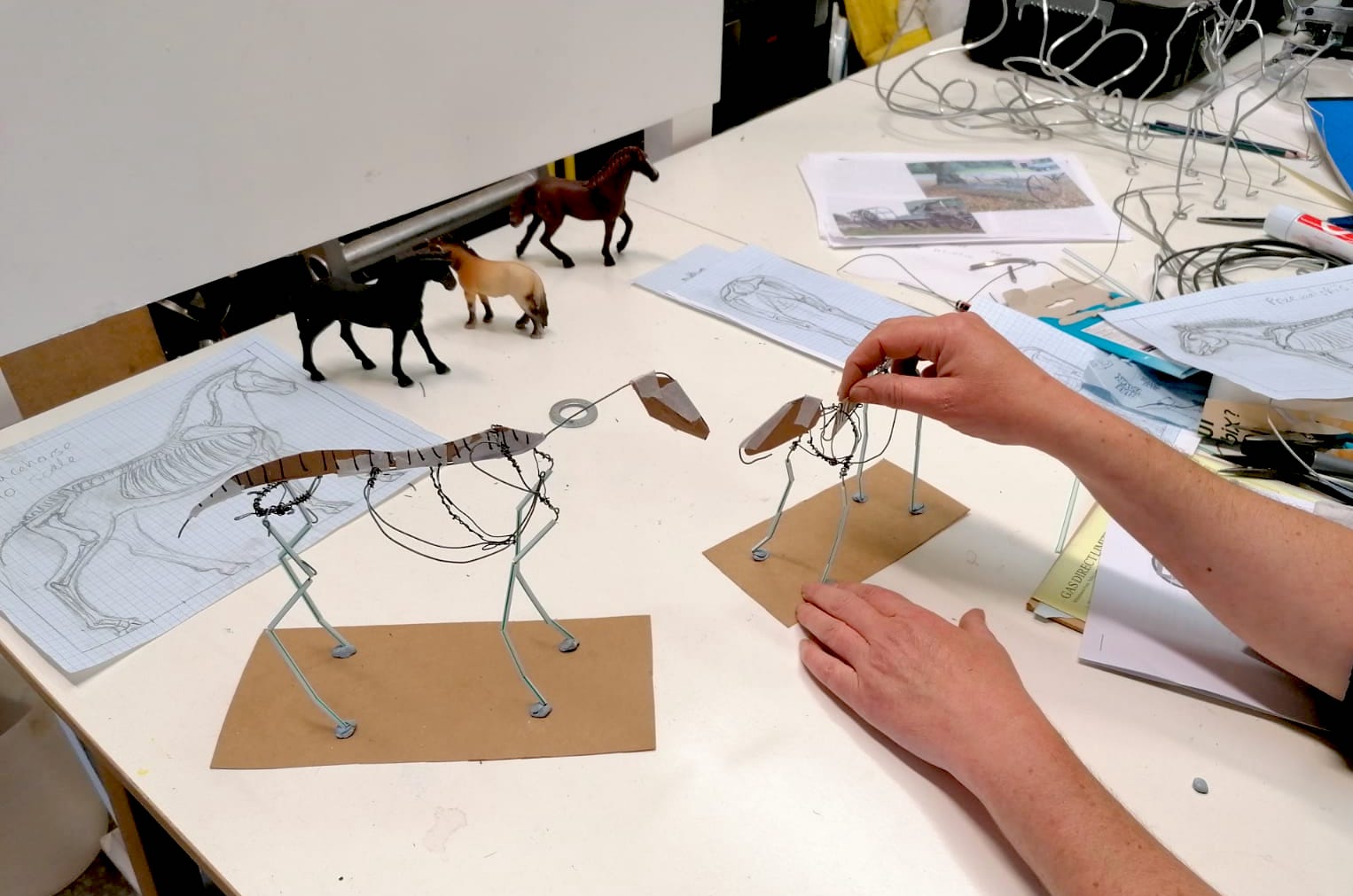 Artist Posing Wire Models