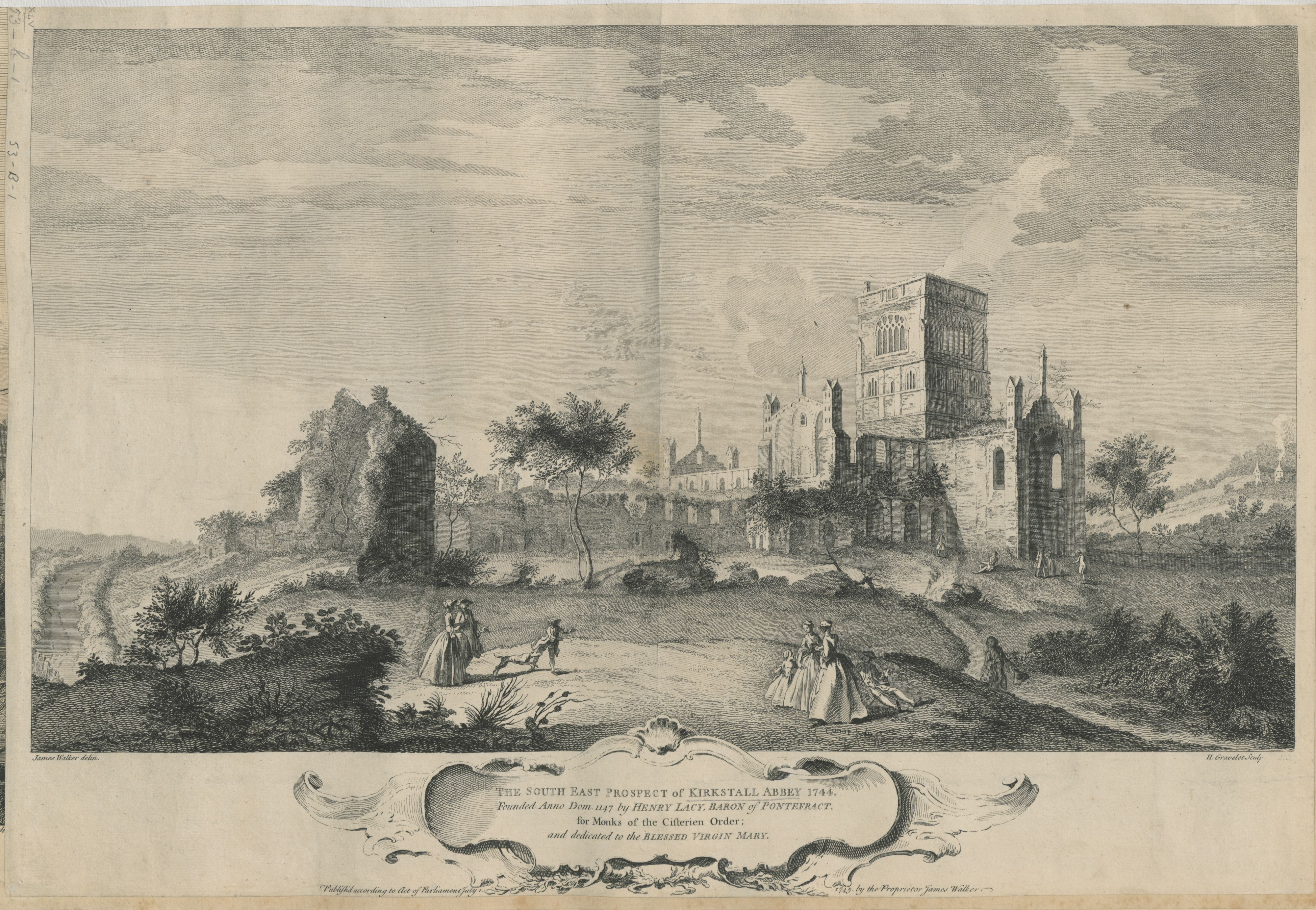 Drawing of Kristal Abbey 1744